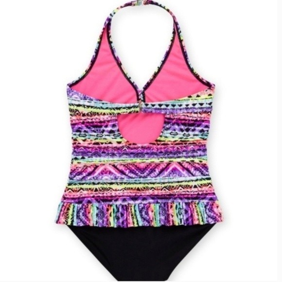 Wonder Nation Girls Sz 6 - 6X Halter One Piece Swimsuit - Picture 2 of 7